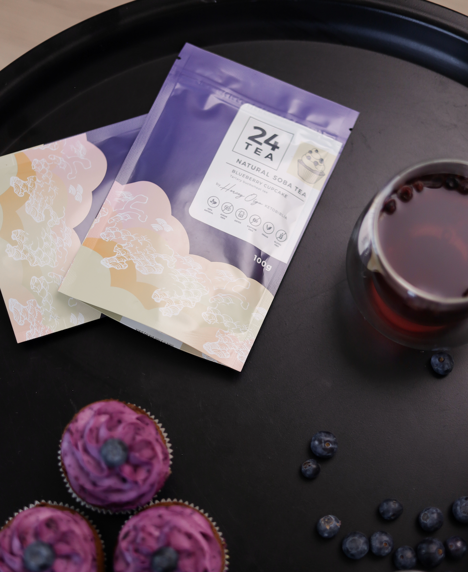 Blueberry buckwheat soba tea hajdina tea